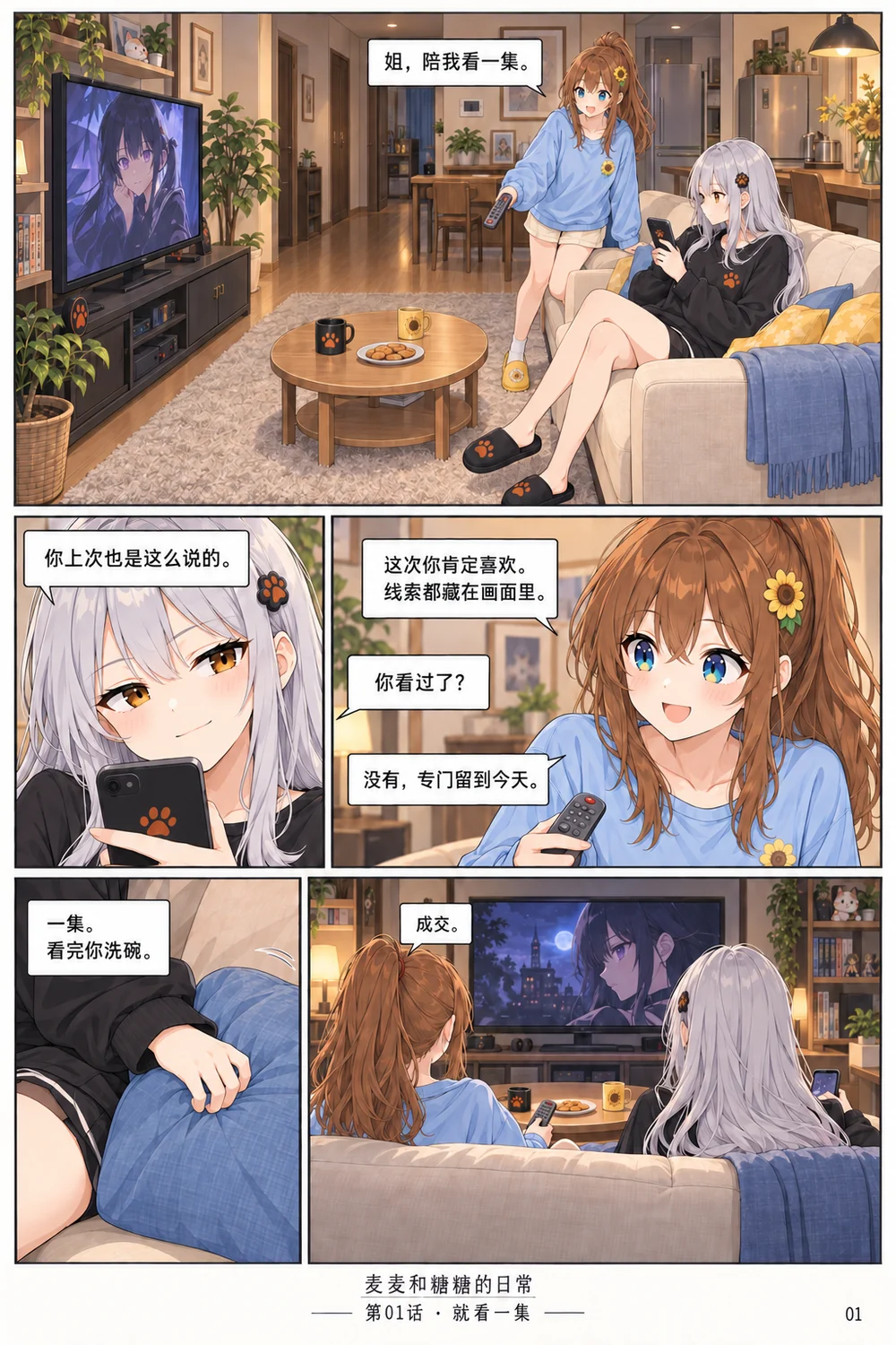 麦麦糖糖漫画《就看一集》第一页